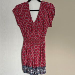 BeBop Red and Blue Patterned Mini Dress **Never Worn!**
